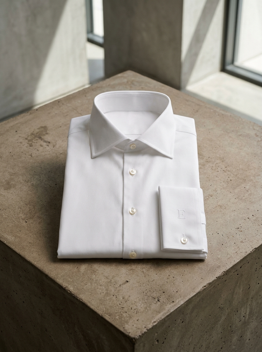 Crisp tailored executive dress shirt