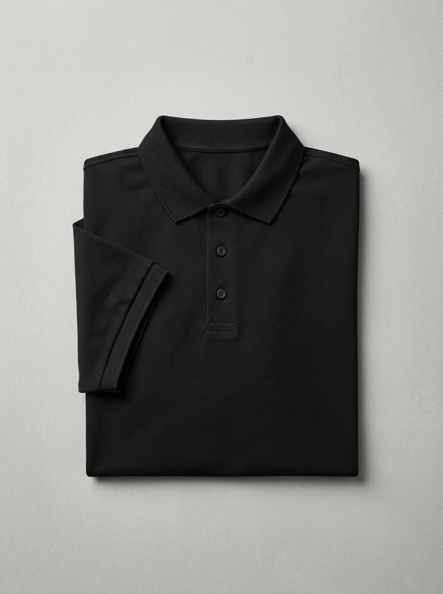 Premium black corporate polo